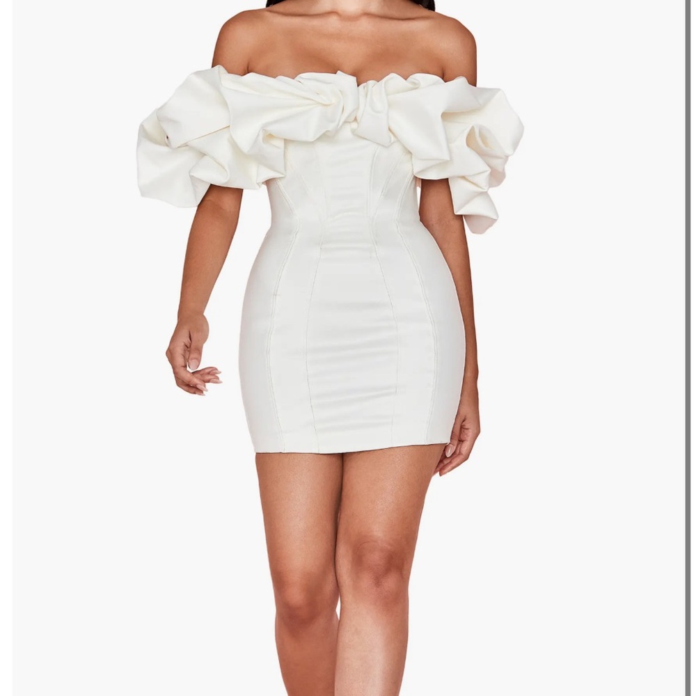 House of CB Selena Puff Off the Shoulder Minidress